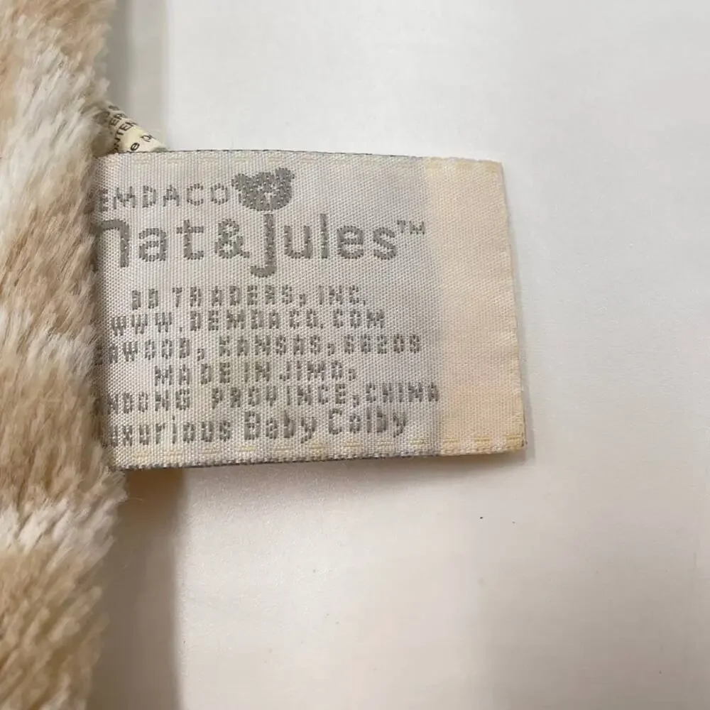 Nat & Jules Demdaco Giraffe Mint Green Big Feet Lovey Luxurious Baby Colby 2014